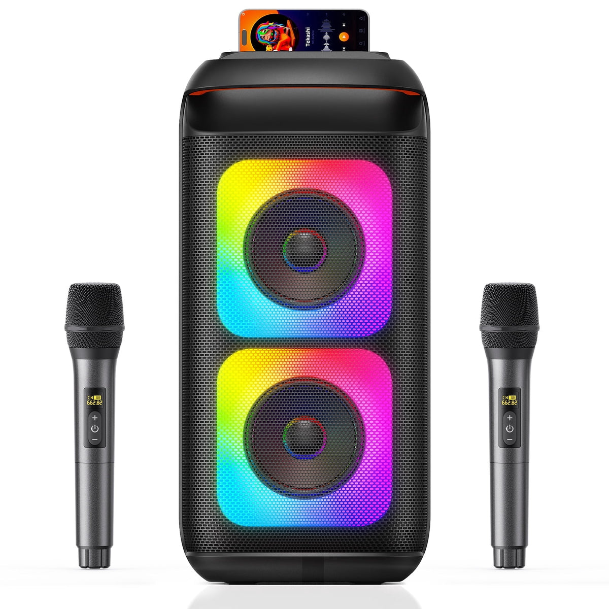 JYX Party Speaker, Portable Bluetooth Speaker for Outdoor with Rgb Light, Deep Bass Loud System , T37-T