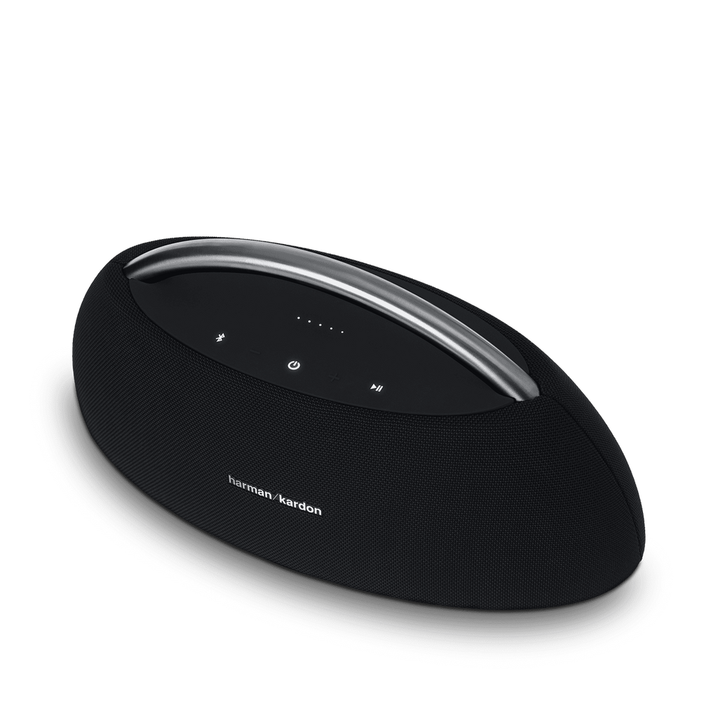 Harman Kardon Go + Play Portable Bluetooth Speaker with Rechargeable Battery and Dual Microphone, Black