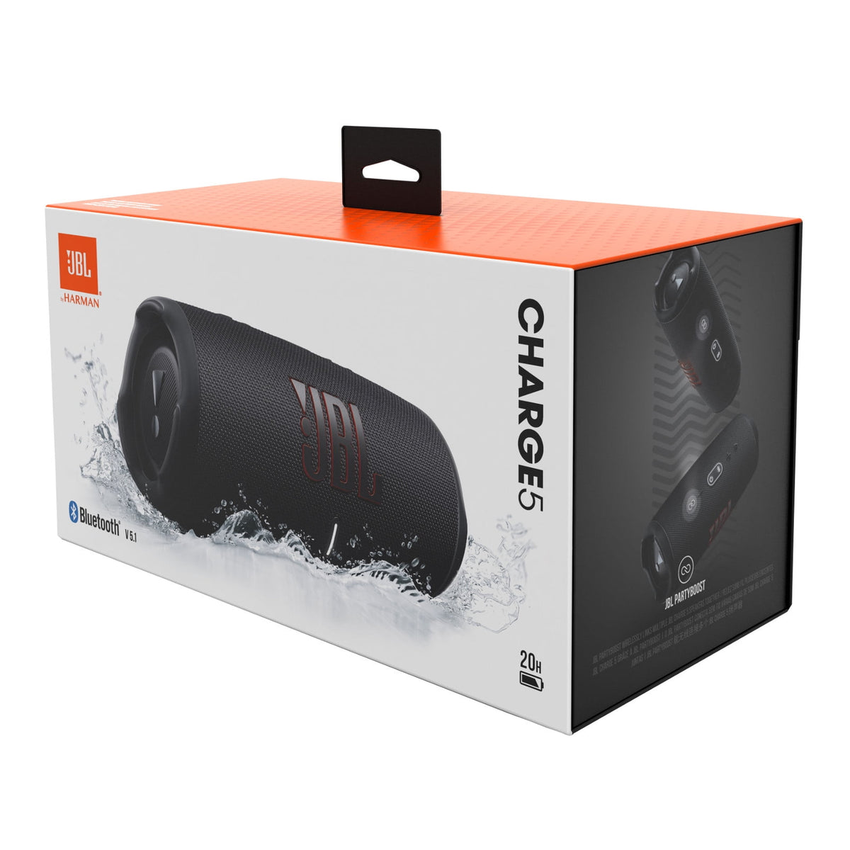 JBL Charge 5 - Portable Waterproof Speaker with Powerbank - Black