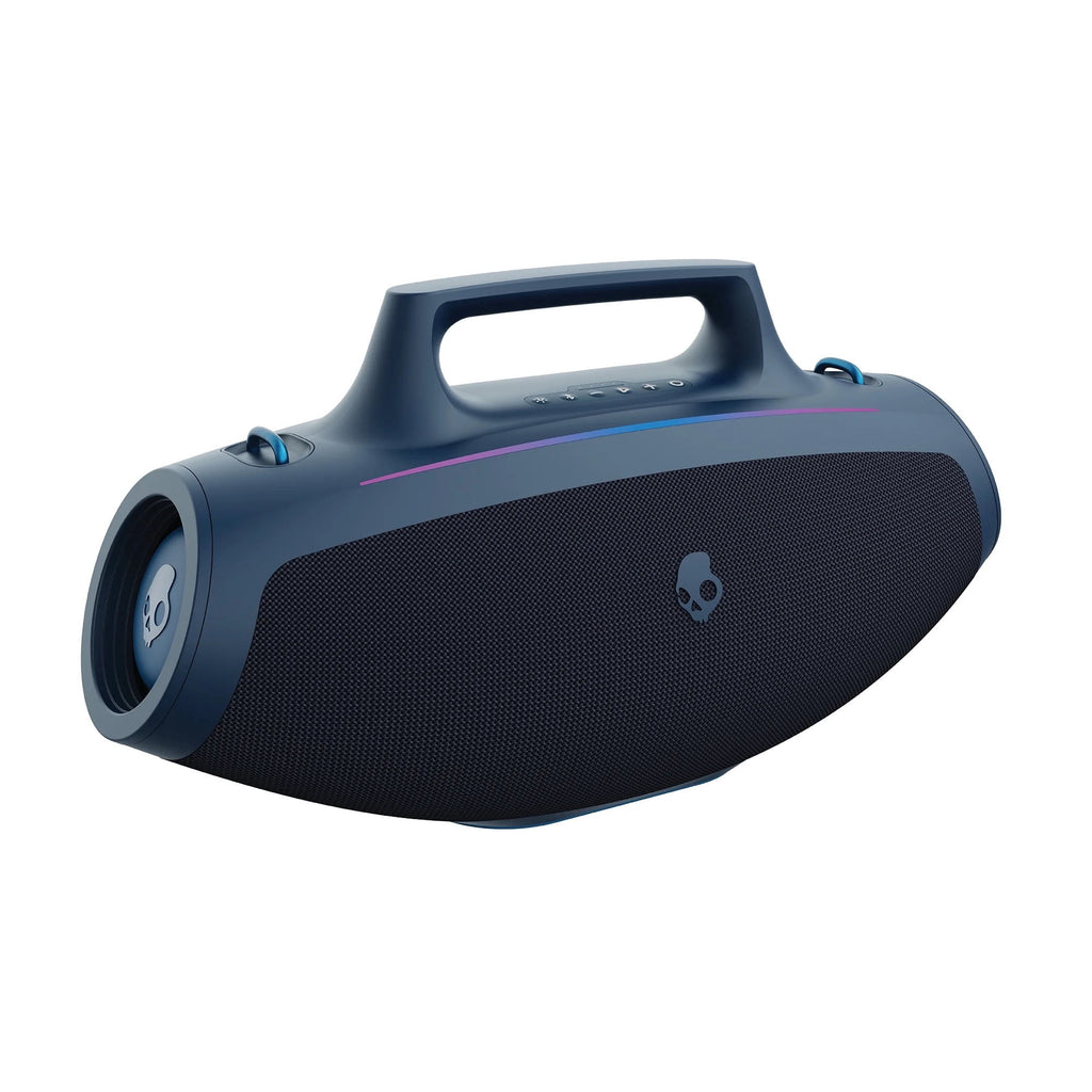 Skullcandy Barrel Bluetooth Boombox Party Speaker, Water-Resistant Portable Speaker, LED Lightshow Mode, 12 Hour Battery, Multi-Link