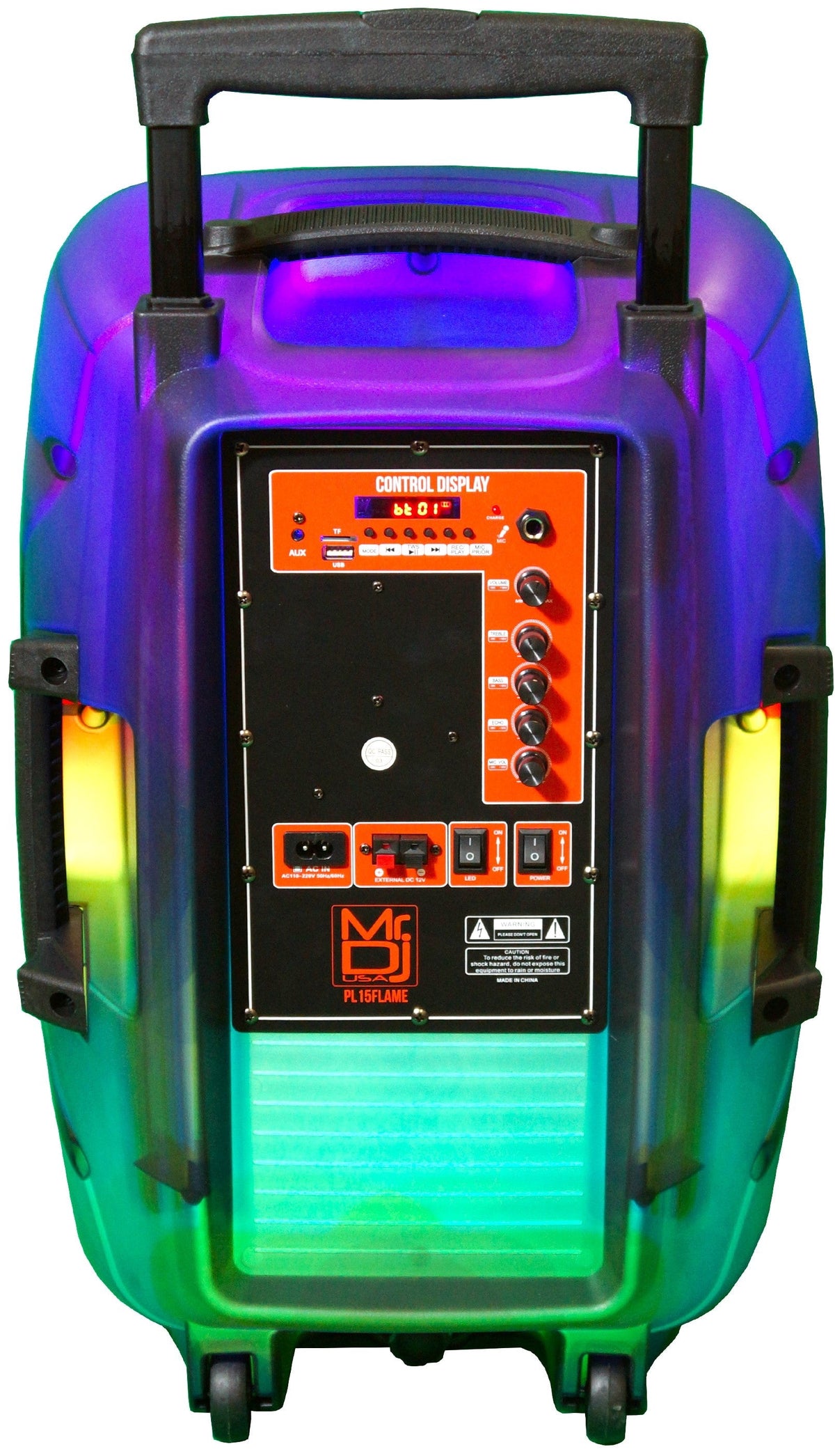 Mr DJ 15" Portable Translucent Bluetooth Speaker