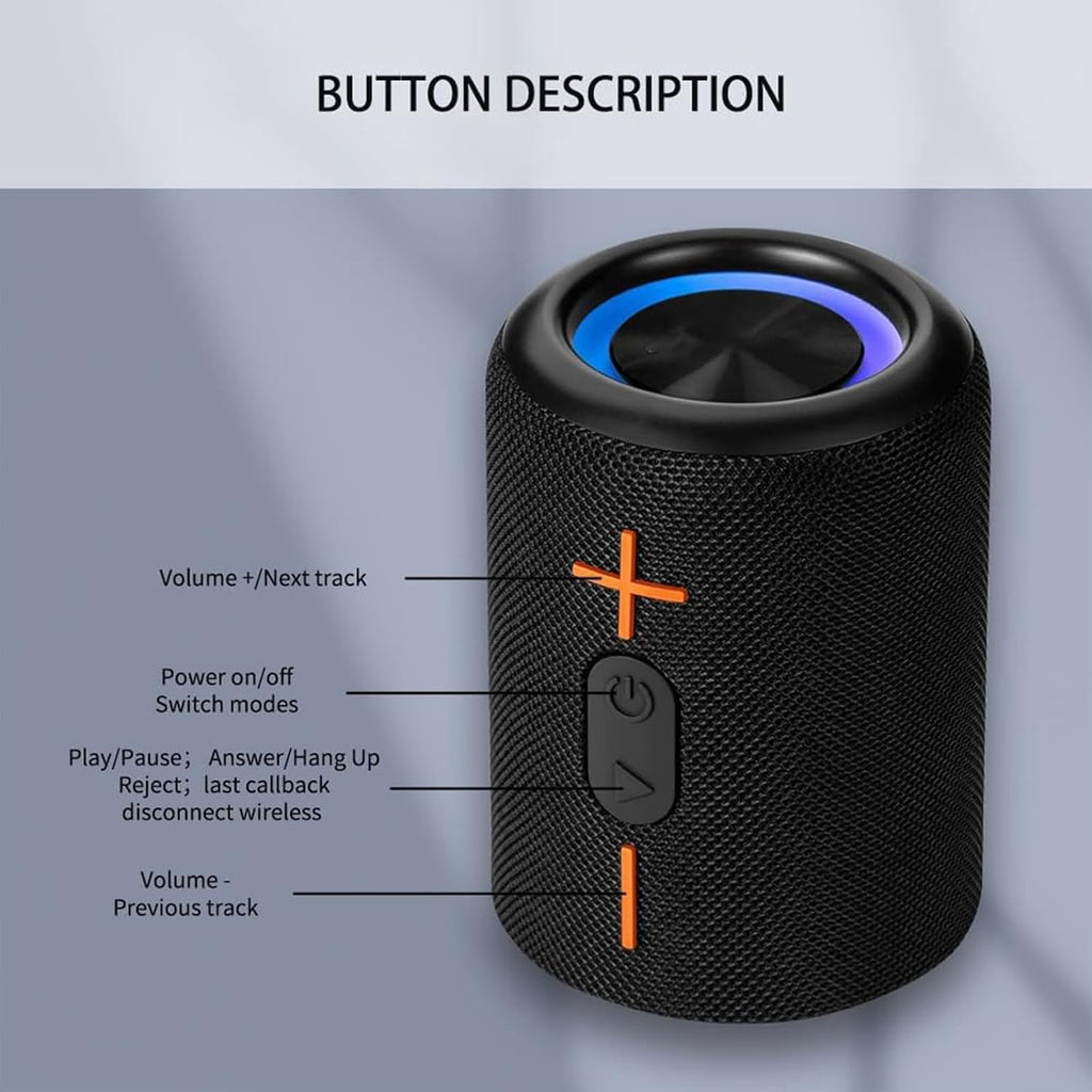 Splittable Bluetooth Speaker, 2 in 1 Portable Pairable Waterproof Wireless Speaker, Waterproof Split Wireless Speakers Bluetooth V5.3 with 20W Loud Stereo Sound, 24H Playtime (2PC)