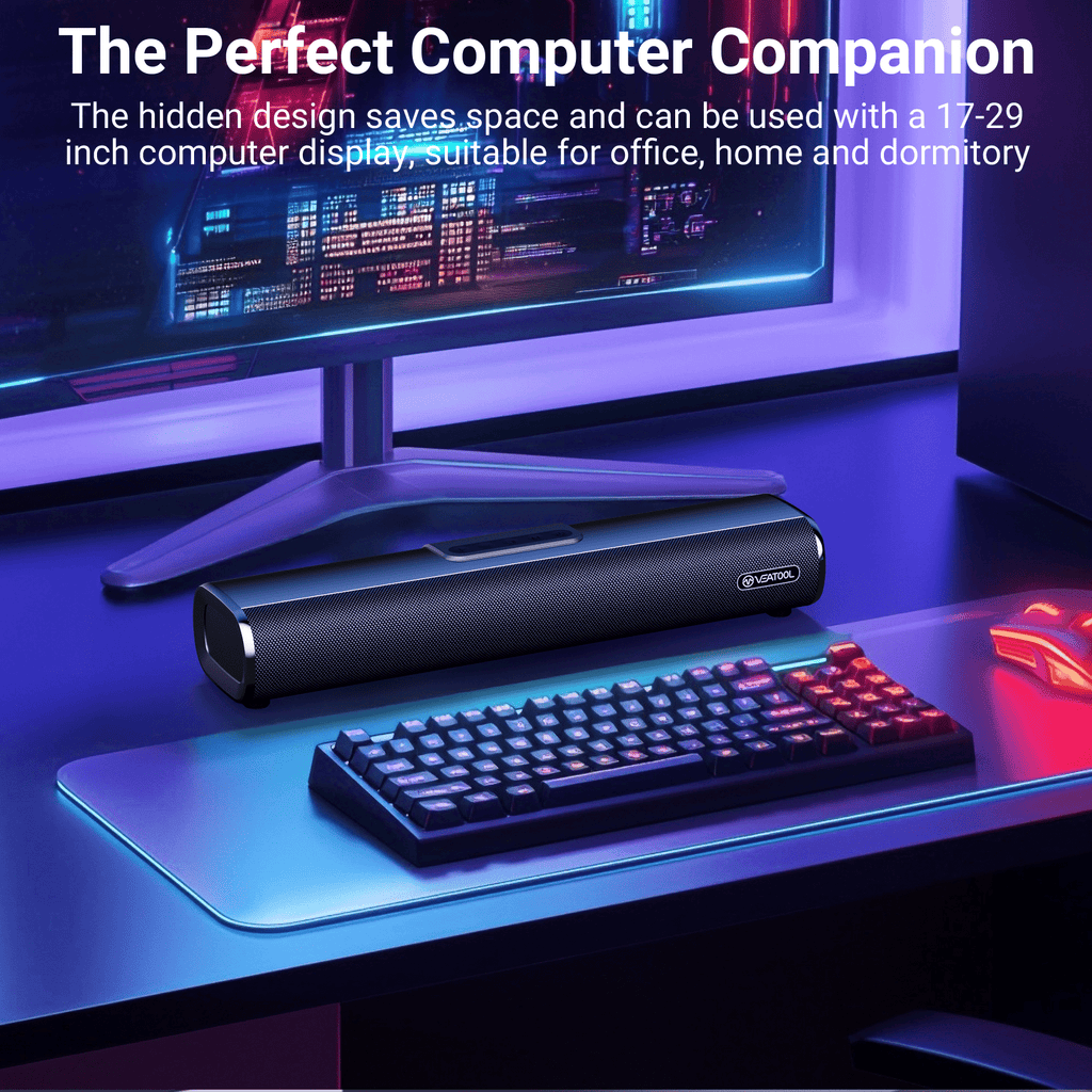 VEAT00L 2.2ch Sound Bar, 100W Bluetooth 5.0 Sound Bars for Smart TV, 3D Surround Sound System with Powerful Bass,Home Theater Speakers with USB/Optical/AUX, TV Speakers Soundbars with Split Design