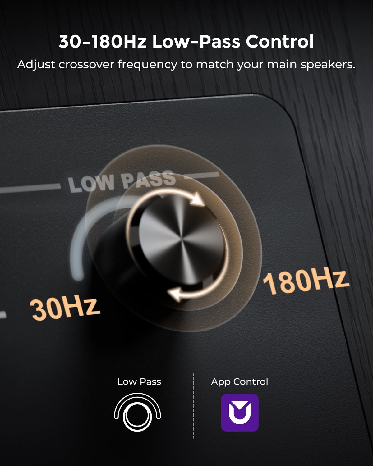 ULTIMEA 10" Powered Subwoofer with Wireless Adapter, 550W Peak, 20Hz Low Frequency, App Bass Control, EQ & 0-180° Phase, Bluetooth 6.0, RCA/LFE & Speaker-Level Inputs for HiFi & A, SUB1