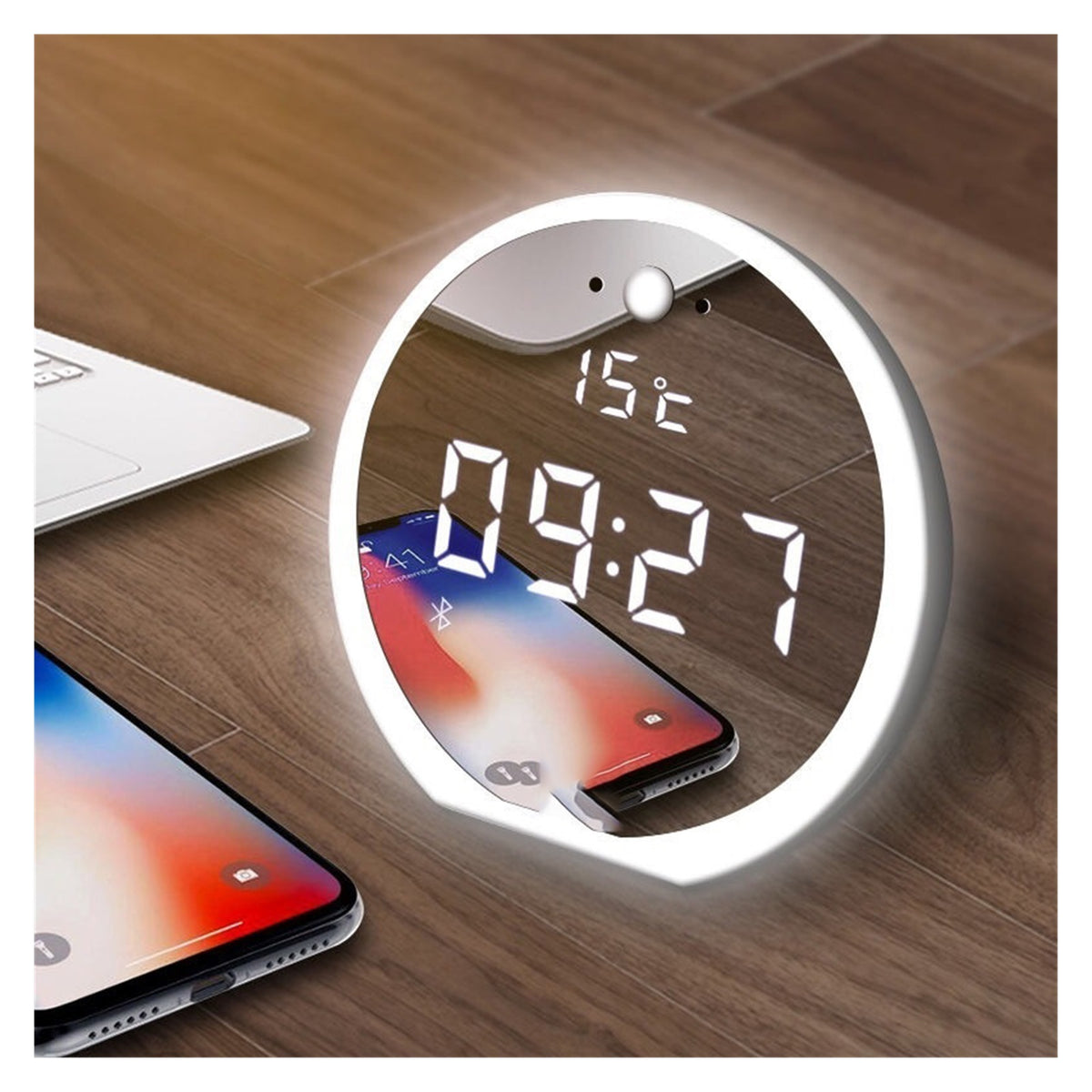 Wireless Bluetooth Speaker Night Light Stereo Subwoofer Stereo Mini Radio Alarm Clock Clock ,Bike Audio