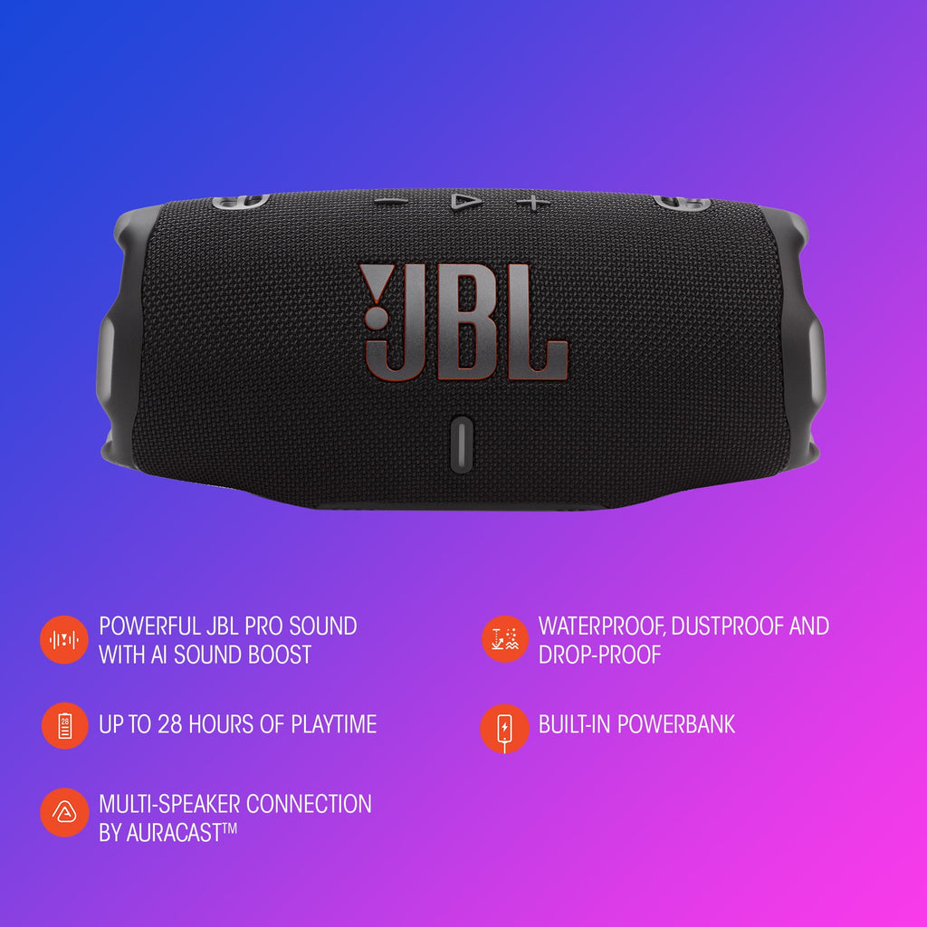 JBL Charge 6 - Portable waterproof and drop-proof Bluetooth speaker - Turquoise