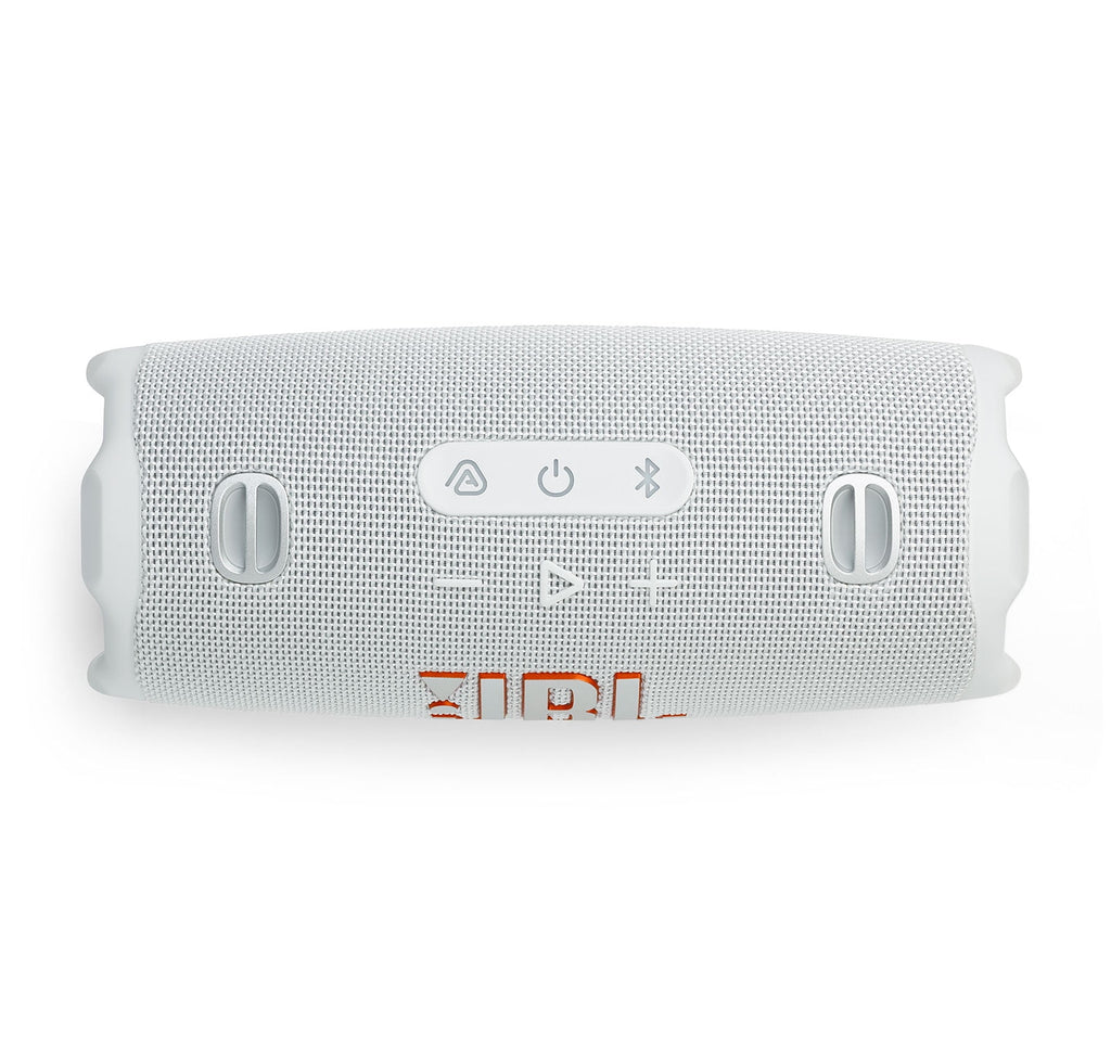 JBL CHARGE 6 Bluetooth Speaker & divvi! Premium Hard Case Bundle - White