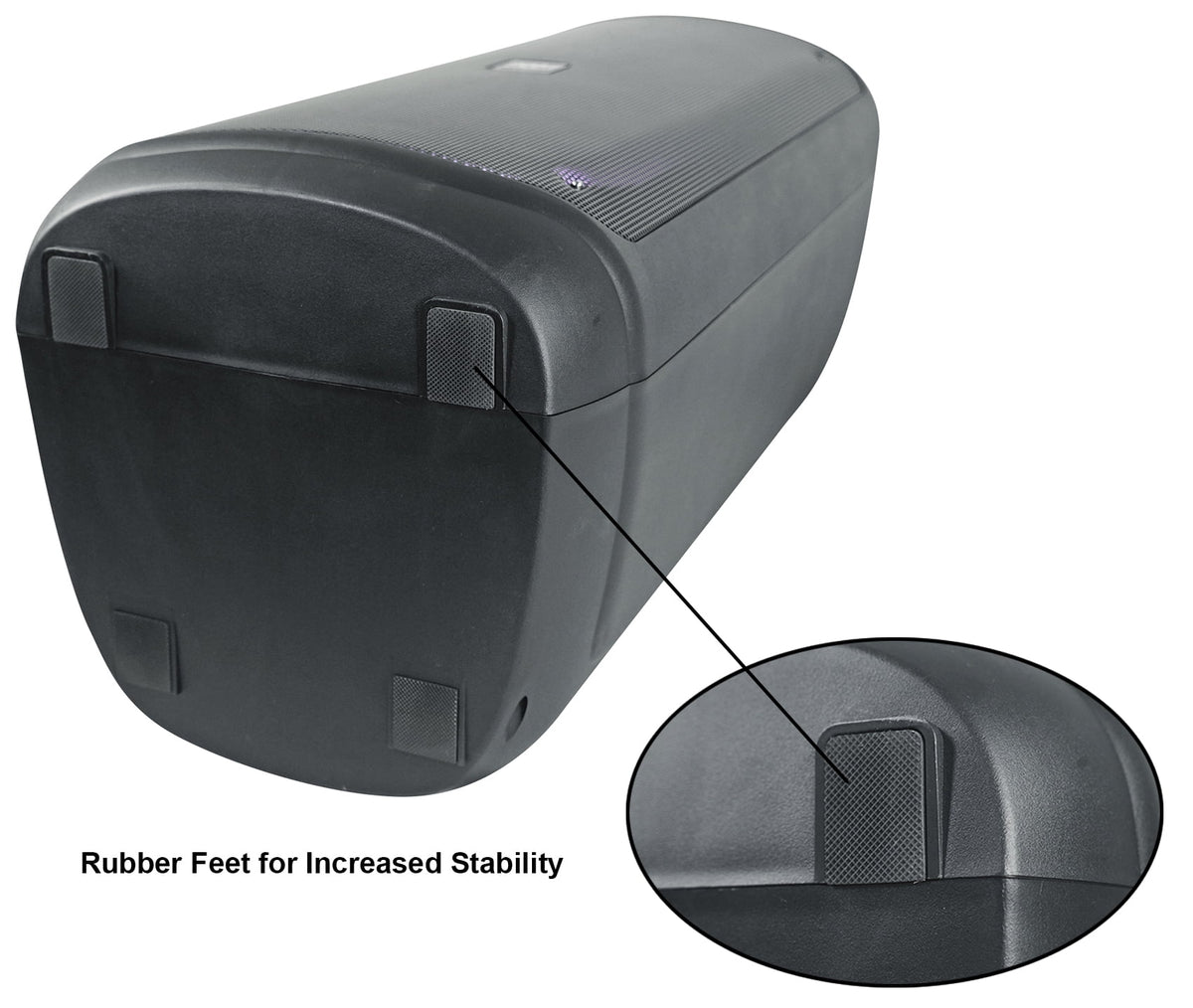 Rockville BASS PARTY 8 Bluetooth Portable Speaker, LED Lighting, Remote Included, Black