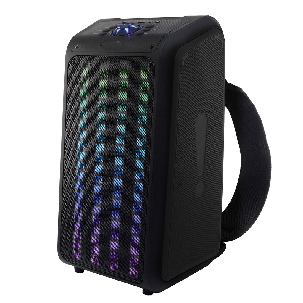IQ Sound Sound Traveler 20-Watt-Continuous-Power Portable Backpack Speaker with Wired Microphone and Remote