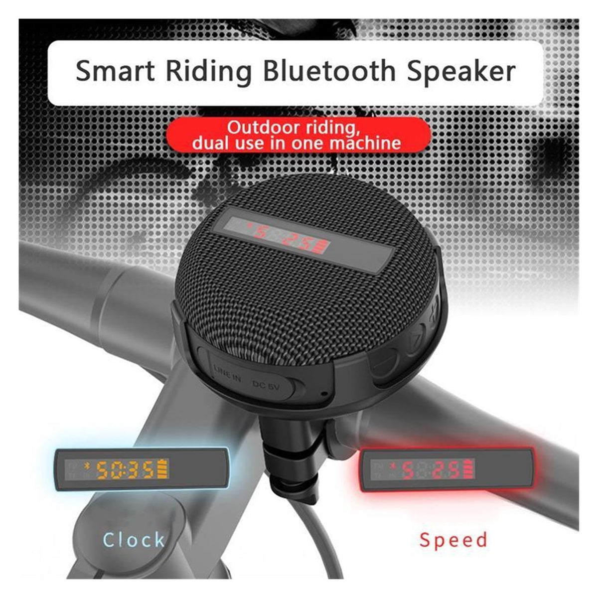 Portable Bluetooth Speaker For Motorcycle Wireless Bicycle Speaker With Loud Sound Bluetooth 5.0 IP65 Waterproof Outdoor Speaker ,Bike Audio