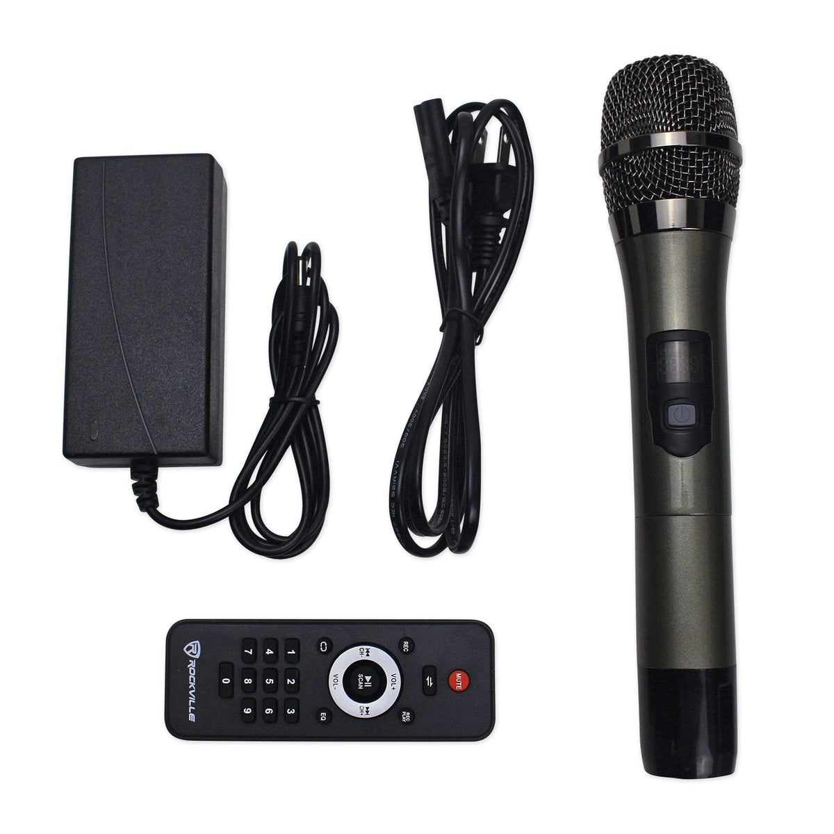 Rockville Go Party X10 Dual 10" Battery Powered Bluetooth Speaker+UHF Microphone