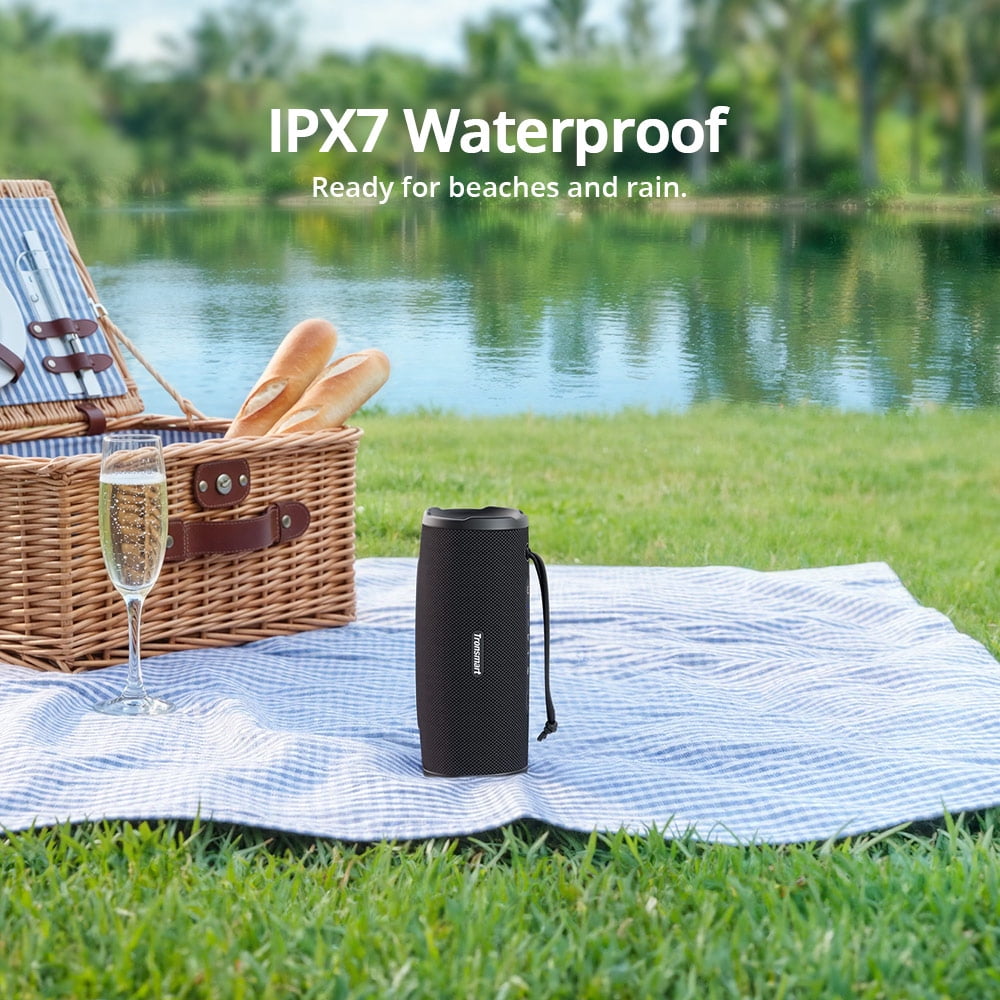 Tronsmart Mirtune C3 Plus Portable Bluetooth Speaker, IPX7 Waterproof, Auracast Multi-Speaker Sync, App Custom EQ, Detachable Lanyard for Camping Beach Pool，Blue