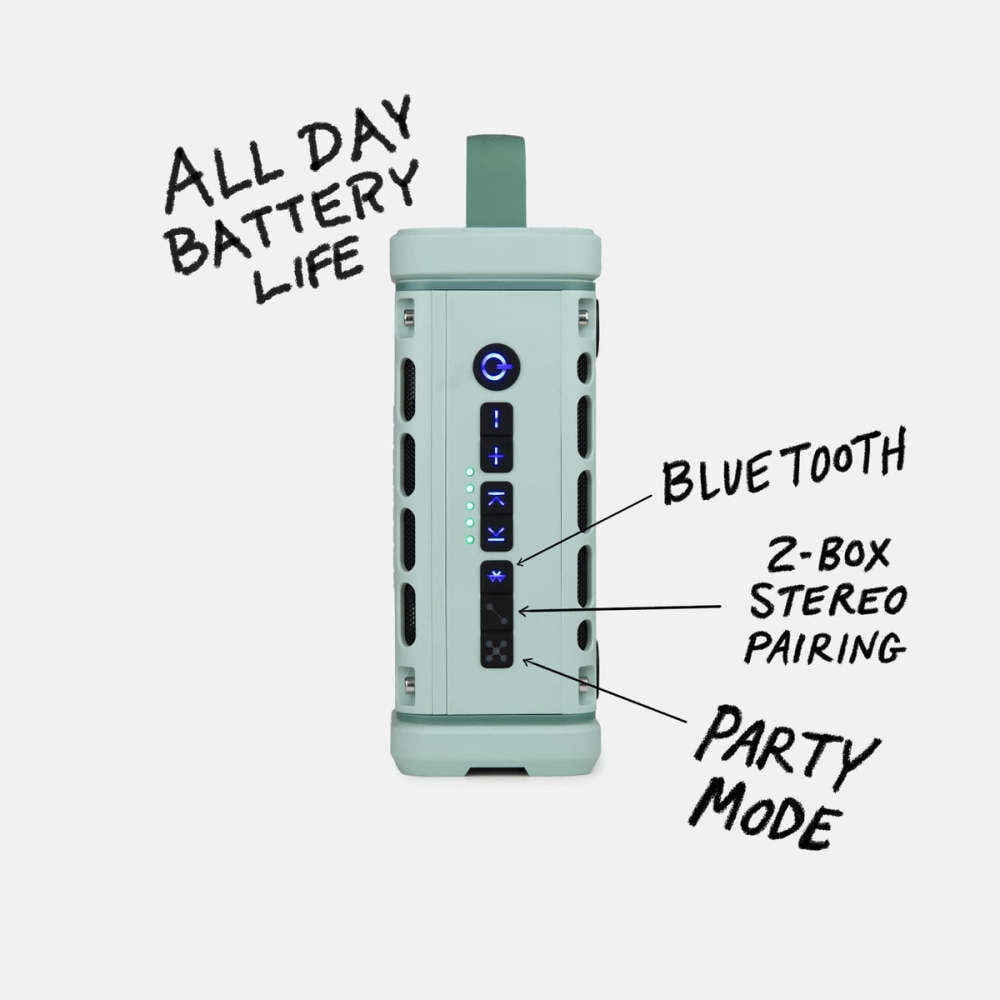 Turtlebox Ranger Li-Ion Battery-Powered Ultra-Portable Speaker, River Rock