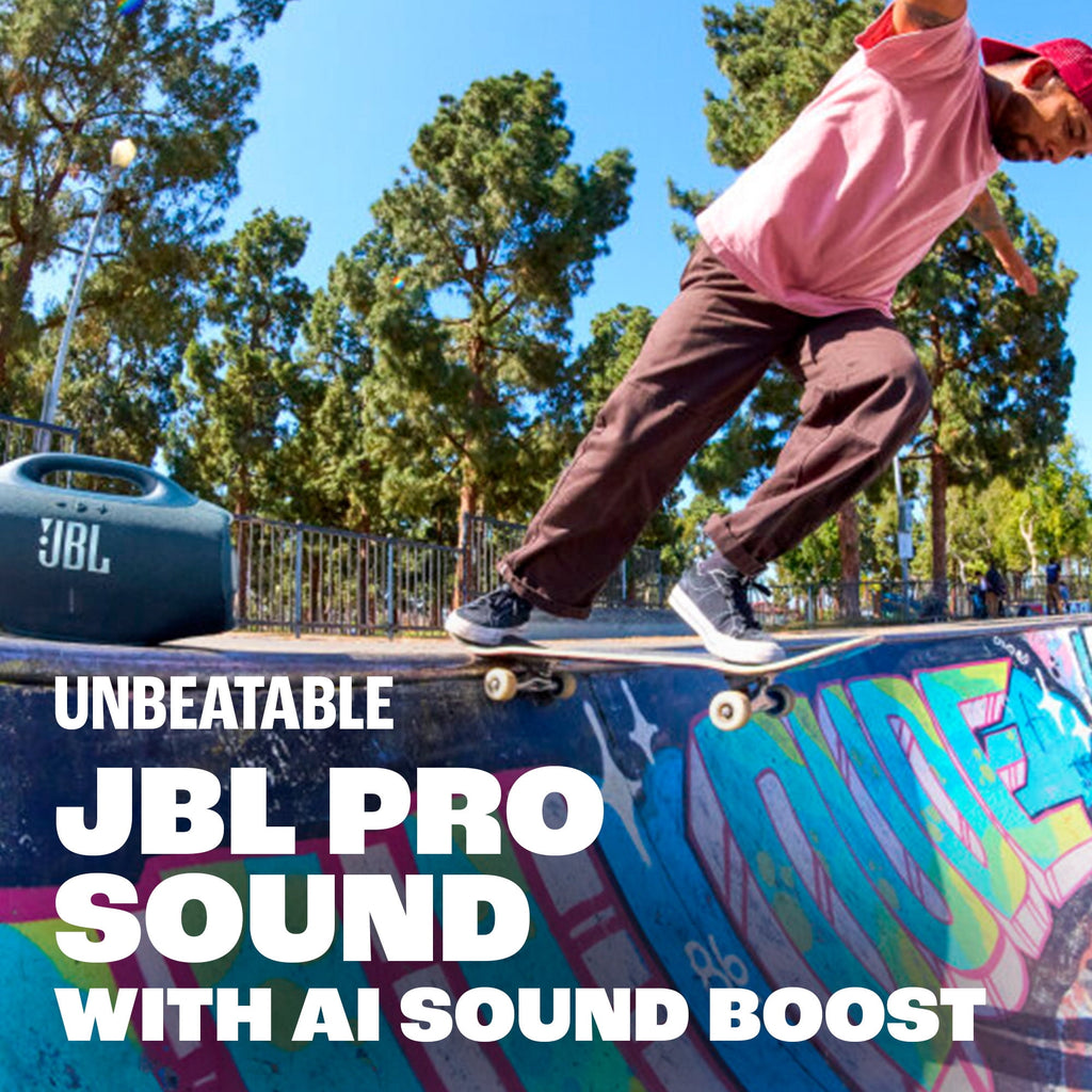 JBL Boombox 4 Portable Waterproof Speaker with JBL Pro Sound, 4 Speakers, Black