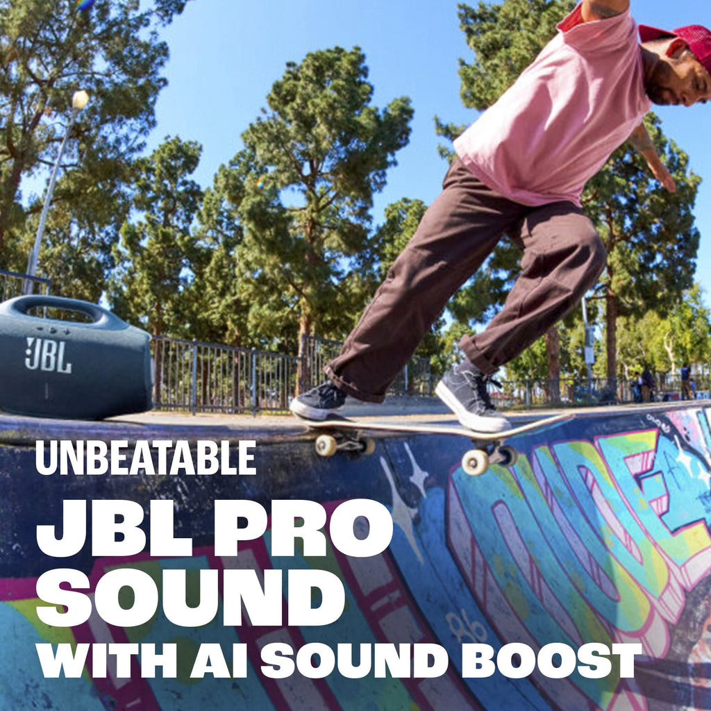 Restored JBL Boombox 4 - Most powerful JBL portable waterproof speaker with massive JBL Pro Sound - Blue (Refurbished)