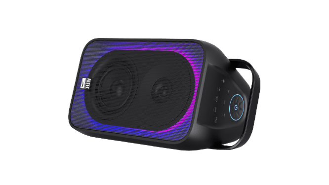 Altec Lansing Shockwave Portable Bluetooth Wireless Party Speaker with LED Lights, Black, IMT7000-BLK