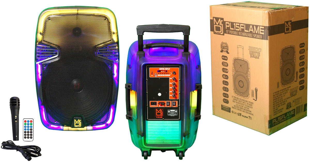 Mr DJ 15" Portable Translucent Bluetooth Speaker