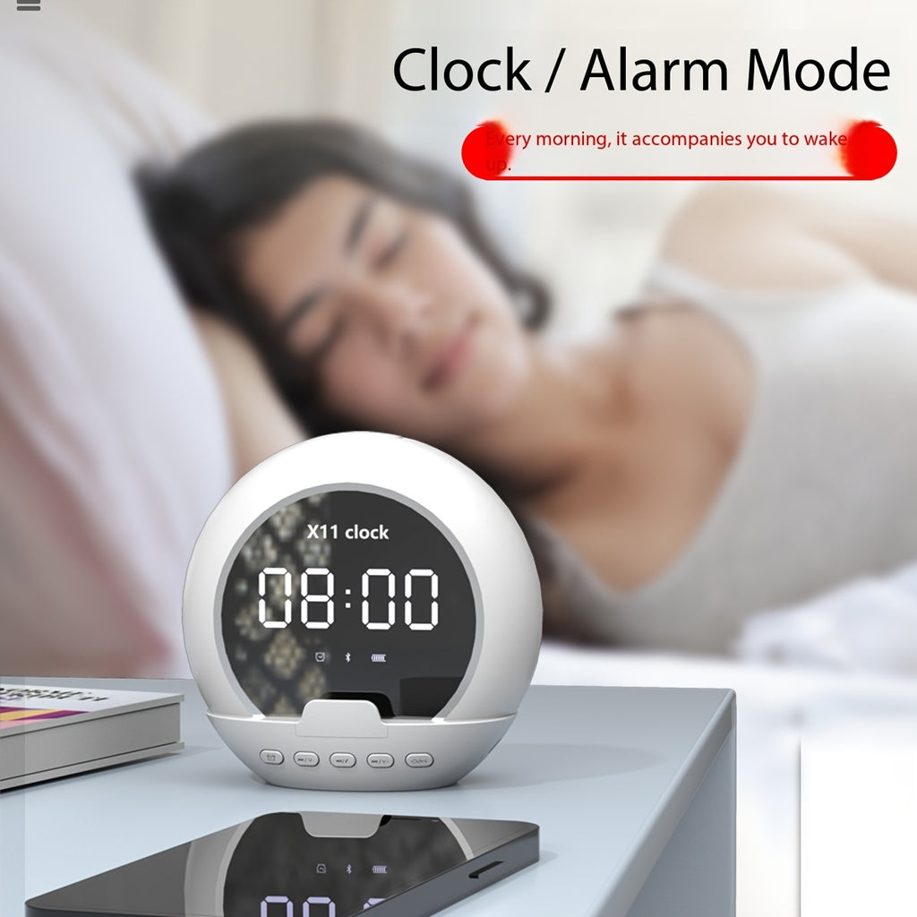 Multifunctional Smart Speaker, HD Display, Clear Sound, Long Battery Life, Compact Portable Durable, for Home Office Desktop, Christmas Gift