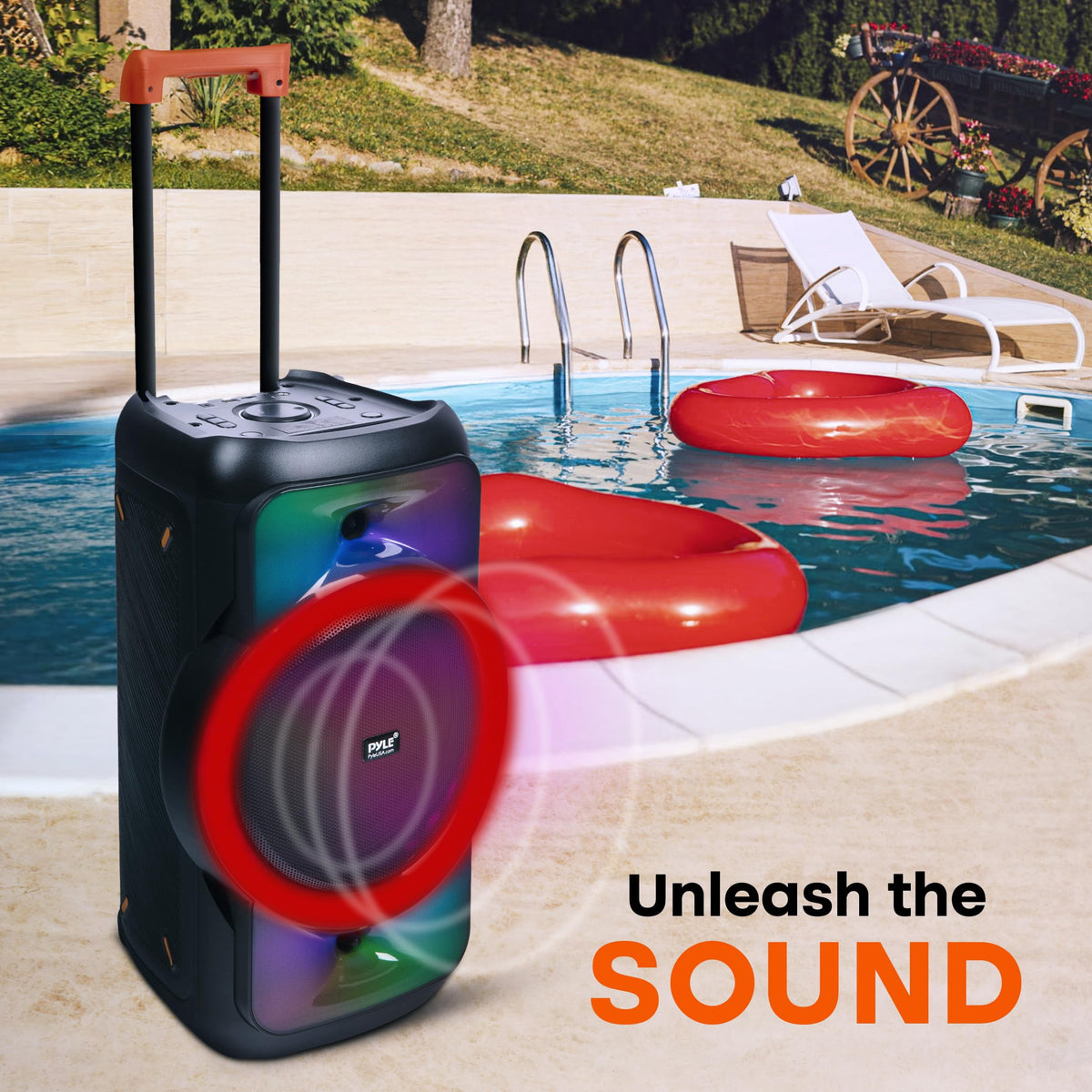 Pyle Audio Large Bluetooth Party Speaker - Big Bluetooth Speaker with True Wireless Stereo System - Enjoy Powerful Bass and Clear Treble - Portable Big Speaker - PPHP1979-160W