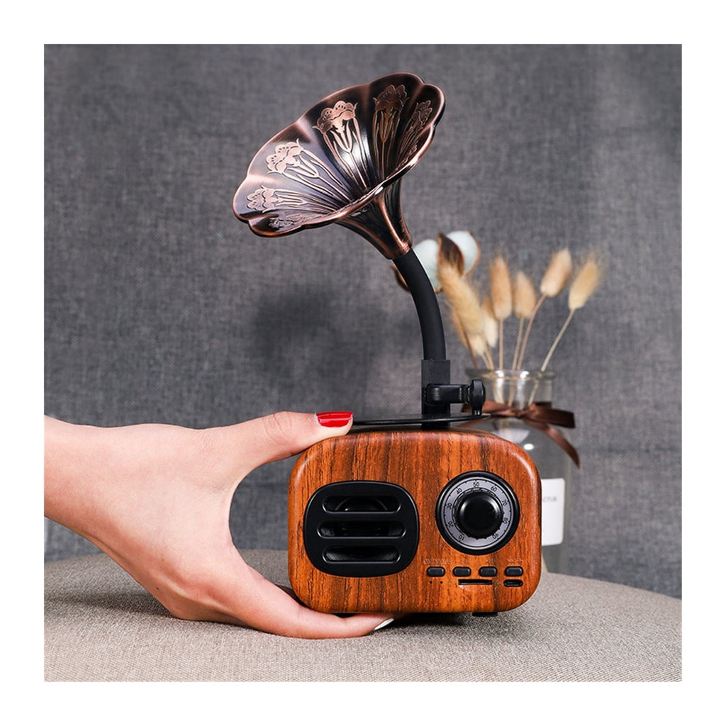 Bluetooth Speaker Retro Wood Portable Box Wireless Mini speaker Outdoor for Sound System TF FM Radio Music MP3 Subwoofer ,Bike Audio