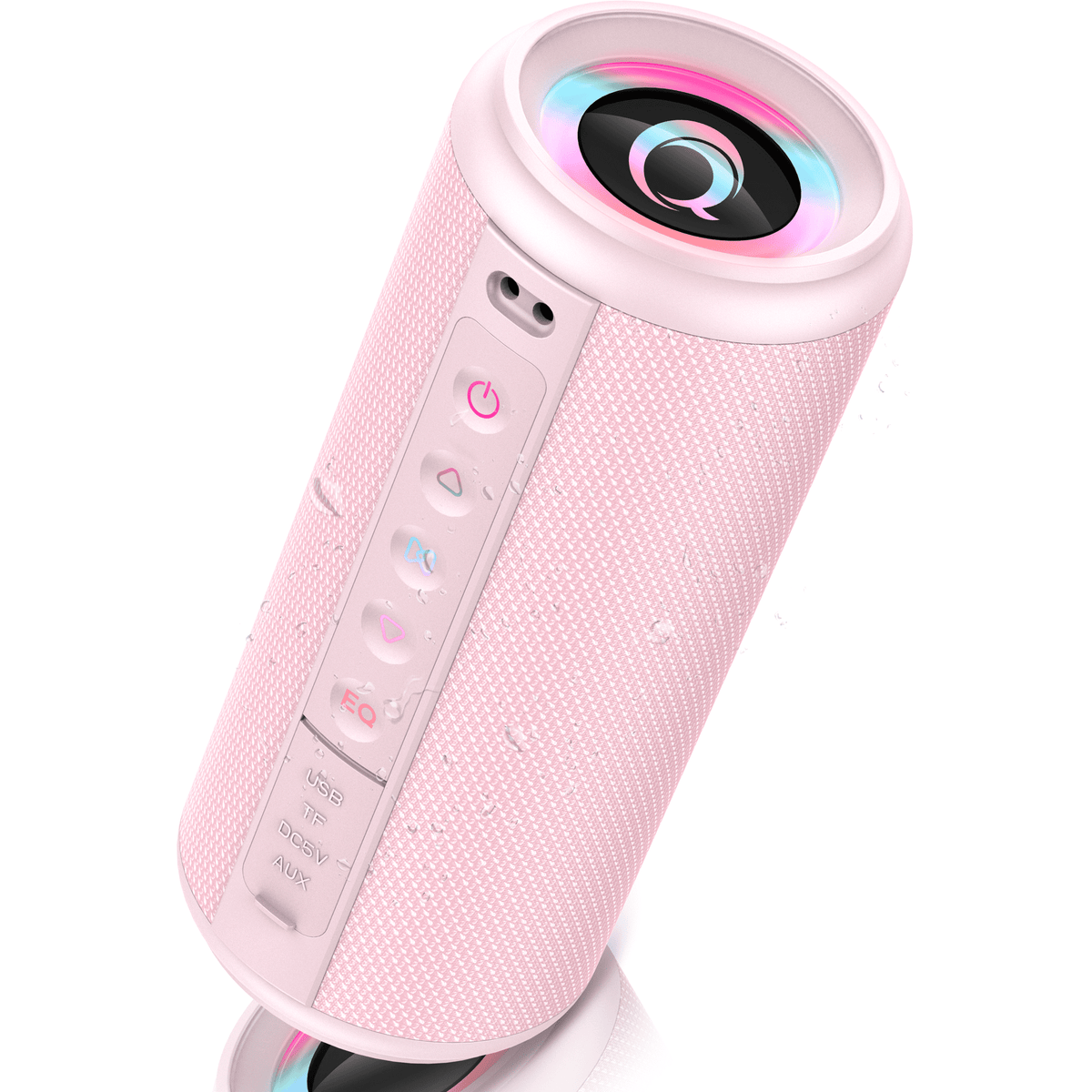Portable Bluetooth Speaker, Bluetooth 5.4 Wireless Speaker, IPX7 Waterproof Outdoor Speaker with RGB Party Lights, 20W Stereo Sound, 20H Playtime, TWS Pairing for Camping, Beach, Home Party