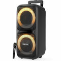 Dolphin SP-2080RBT Bluetooth Speaker - High Power Portable, Wireless Microphone, Deep Bass, LED Lights, USB/SD Card, Rechargeable Long Lasting Battery