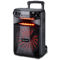 Dolphin SP-1200RBT Portable Party Bluetooh Speaker w/Remote Control and Sound Activated LED Light Show, 12", Long Lasting Battery