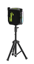 100W Portable Bluetooth Party Speaker with Two Microphones, Tripod stand LED Lights