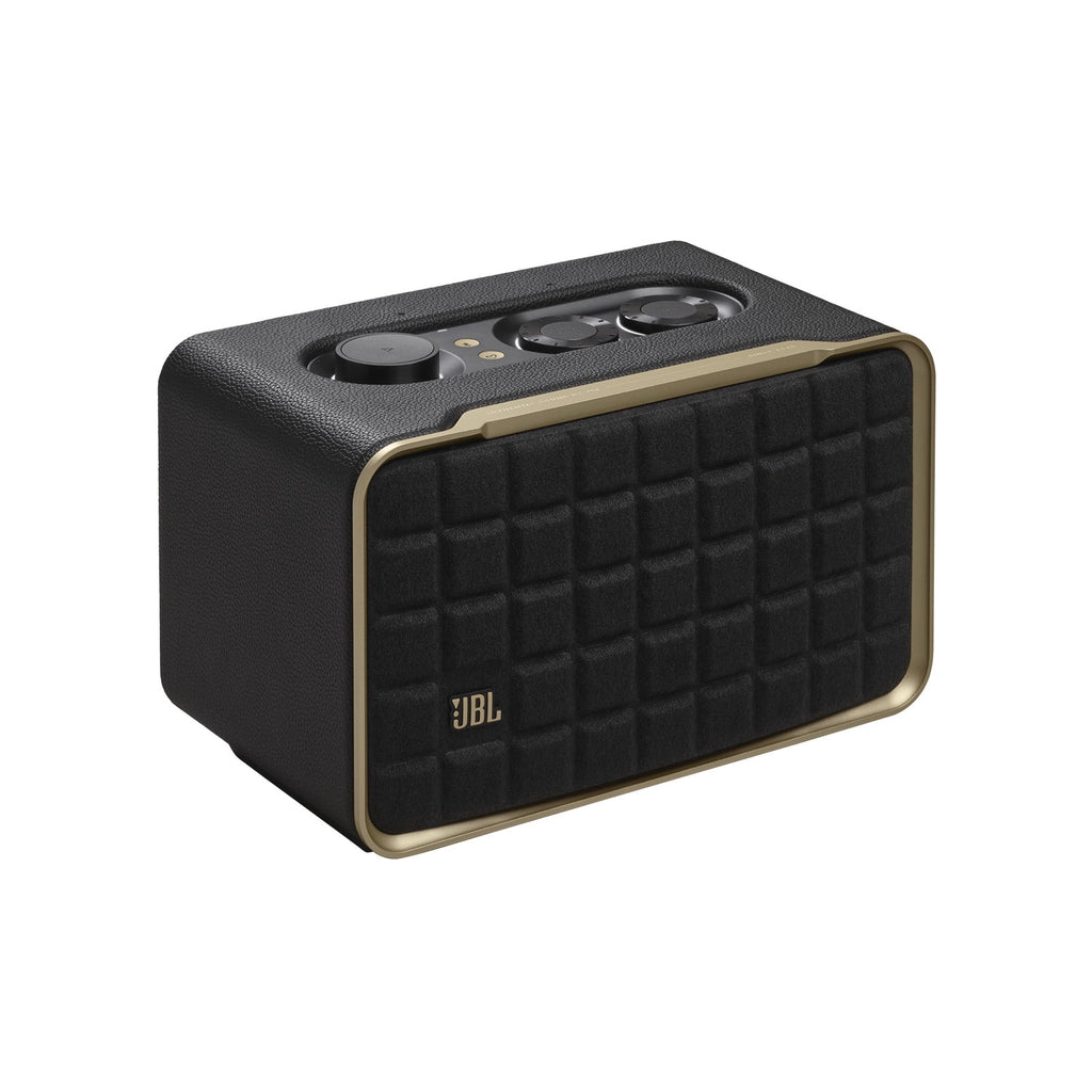 JBL Authentics 200 - Smart home speaker with Wi-Fi, Bluetooth and Voice Assistants with retro design - Black