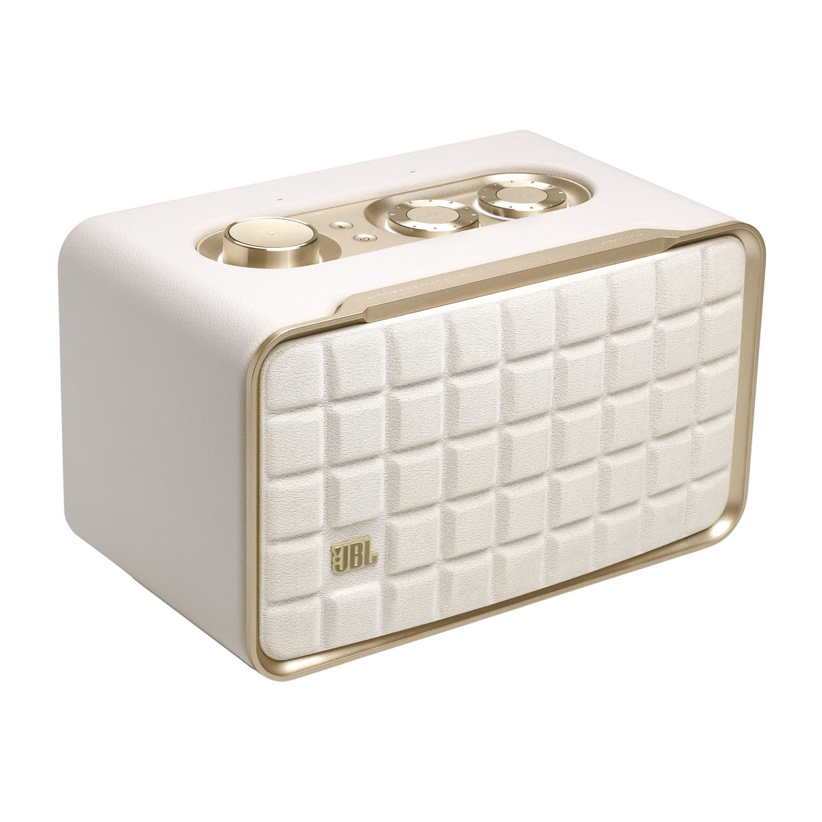 JBL Authentics 200 - Smart home speaker with Wi-Fi, Bluetooth and Voice Assistants with retro design - White