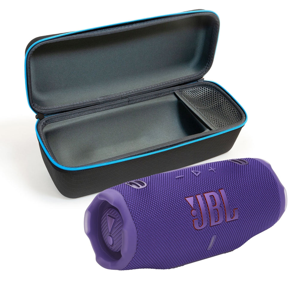 JBL CHARGE 6 Bluetooth Speaker & divvi! Premium Hard Case Bundle - Purple