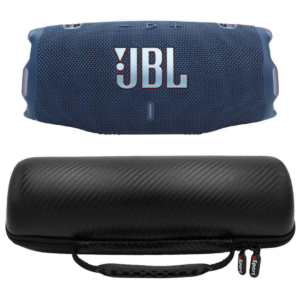 JBL CHARGE 6 Waterproof Portable Speaker Bundle with gSport Carbon Fiber Case (Black)