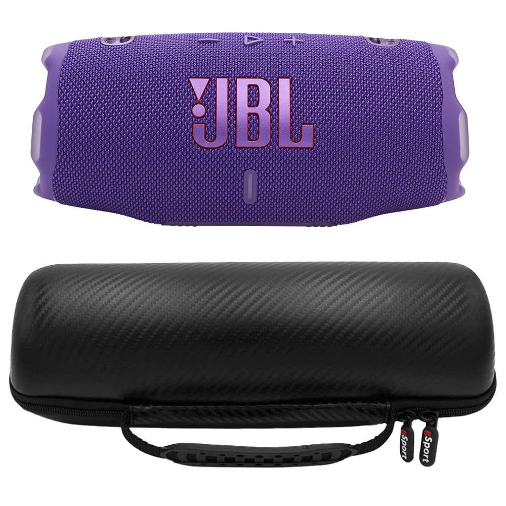 JBL CHARGE 6 Waterproof Portable Speaker Bundle with gSport Carbon Fiber Case (Black)