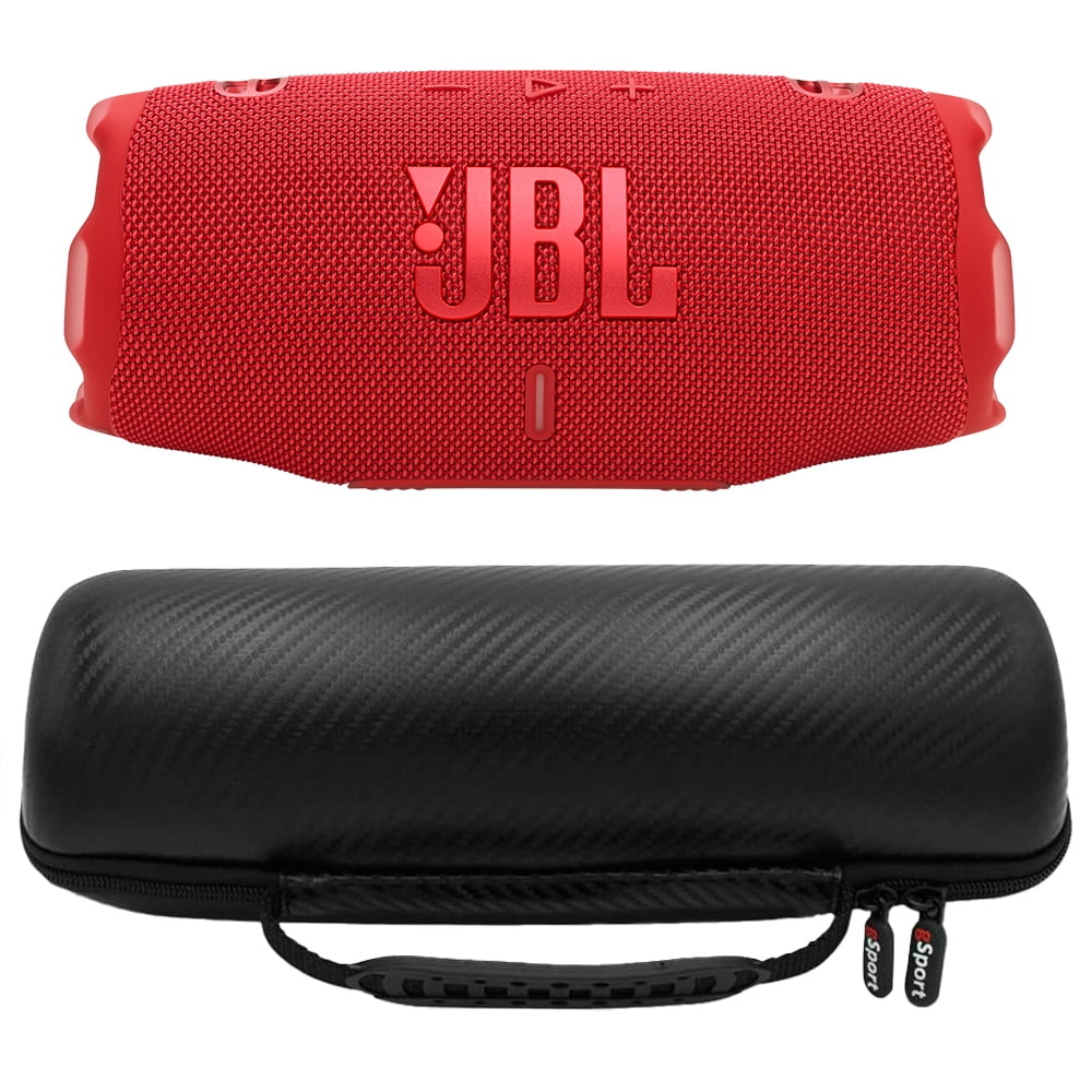 JBL CHARGE 6 Waterproof Portable Speaker Bundle with gSport Carbon Fiber Case (Black)