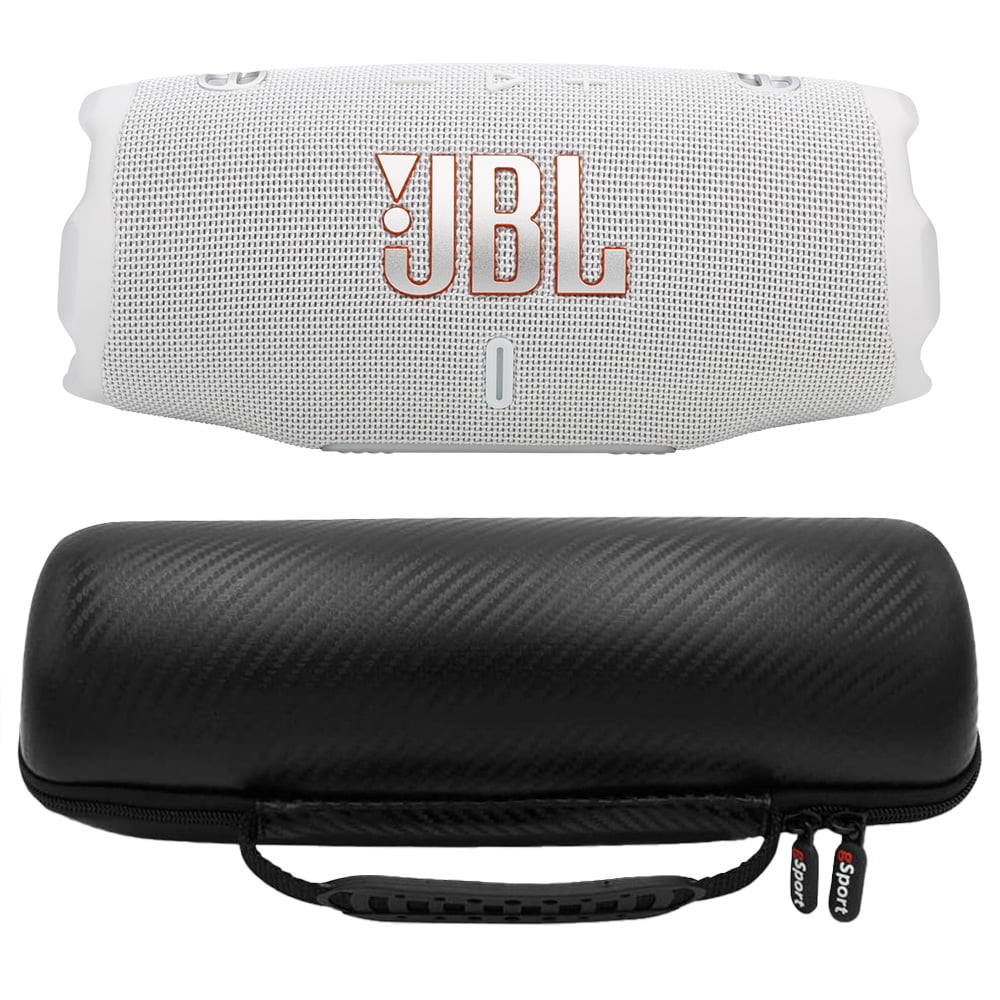 JBL CHARGE 6 Waterproof Portable Speaker Bundle with gSport Carbon Fiber Case (Black)