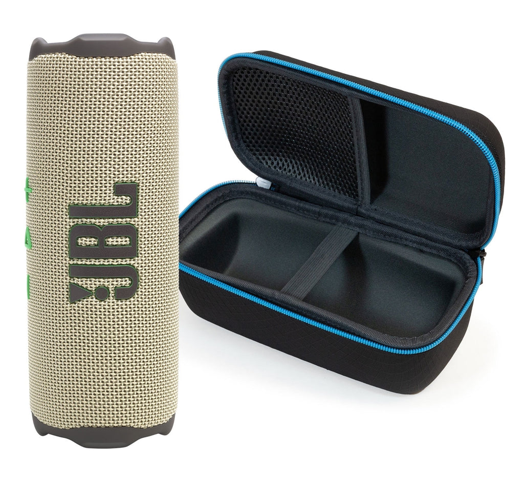 JBL FLIP 7 Bluetooth Speaker & divvi! Premium Hard Case Bundle - Sand