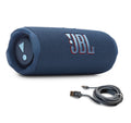 JBL Flip 7 Portable Bluetooth Speaker & 6ft USB-C Braided Cable Bundle - Blue