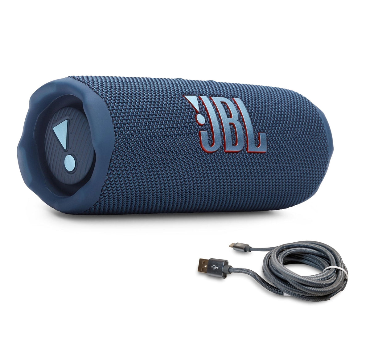 JBL Flip 7 Portable Bluetooth Speaker & 6ft USB-C Braided Cable Bundle - Blue