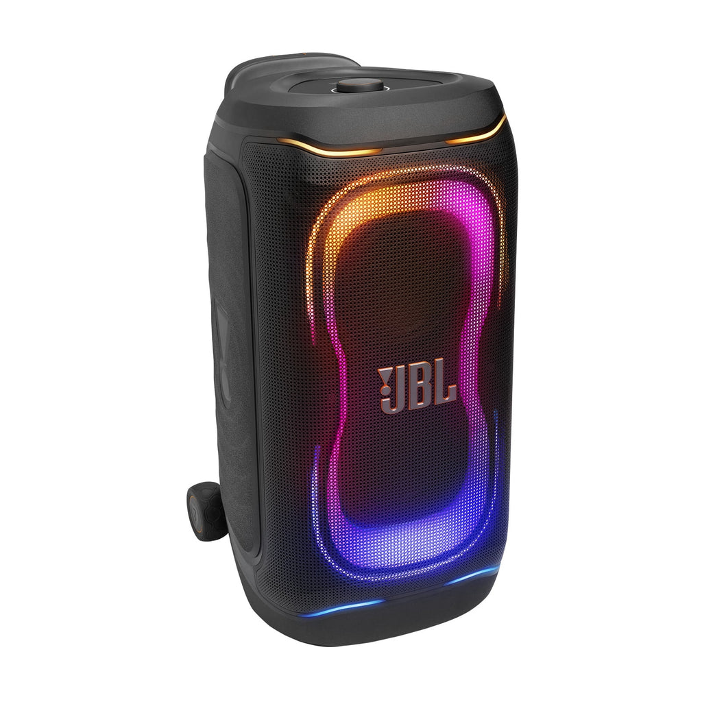 JBL PartyBox 330 - Portable party speaker with JBL legendary sound, futuristic lighting, a telescopic handle and wide wheels. - Black