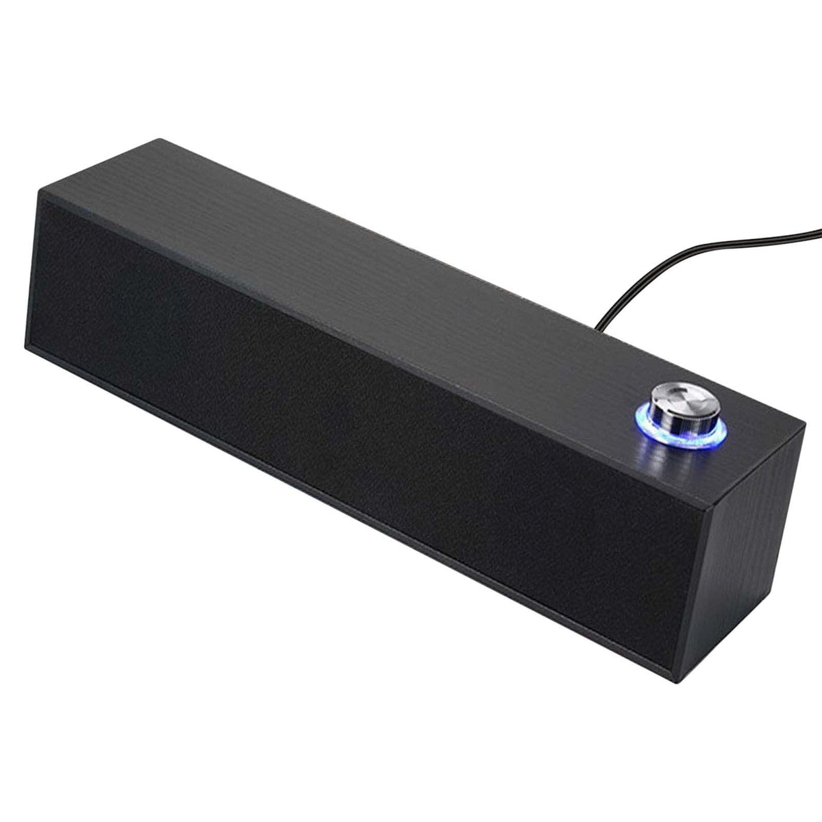 Nkmbld Powered Subwoofer Wired Bluetooth Speaker Multimedia Computer Desktop Long Strip Wooden Speaker Heavy, Graduation Gift, Black