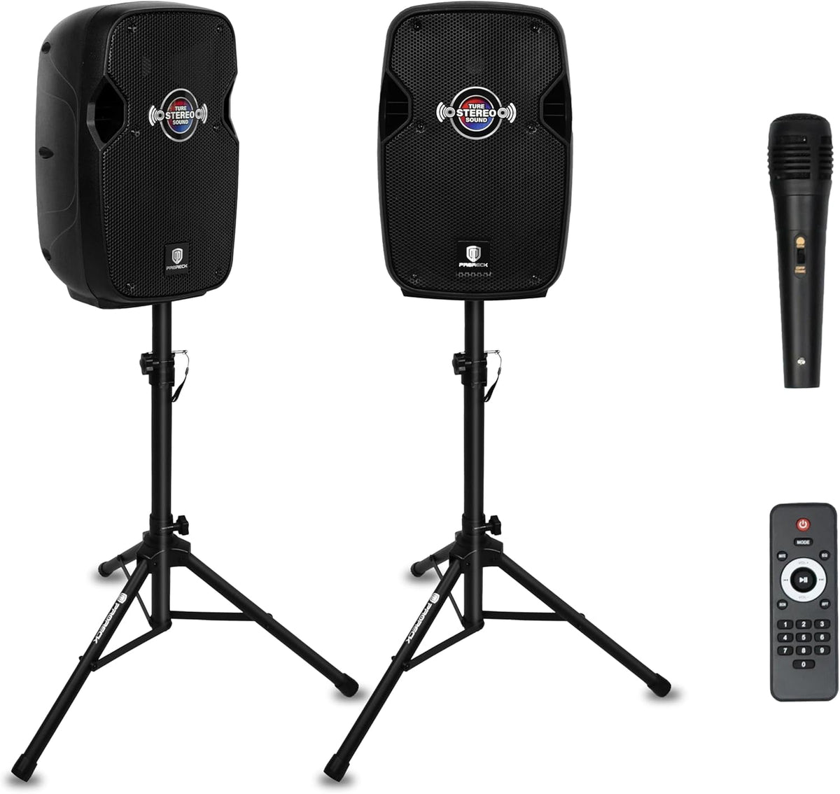 PRORECK IMPACT 10 10-Inch Stereo Speakers, 800W Peak Power Bluetooth PA Speaker