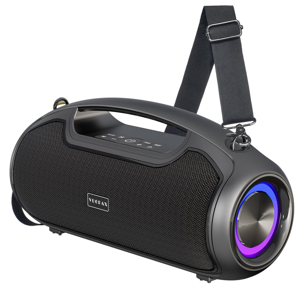 Portable Bluetooth Speaker 200W Peak Wireless, IP65 Waterproof Outdoor Speaker with Bass Boost, 24H Battery, TWS and USB/AUX/TF Input for Party