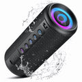 Portable Bluetooth Speaker, Bluetooth 5.4 Wireless Speaker, IPX7 Waterproof Outdoor Speaker with RGB Party Lights, 20W Stereo Sound, 20H Playtime, TWS Pairing for Camping, Beach, Home Party