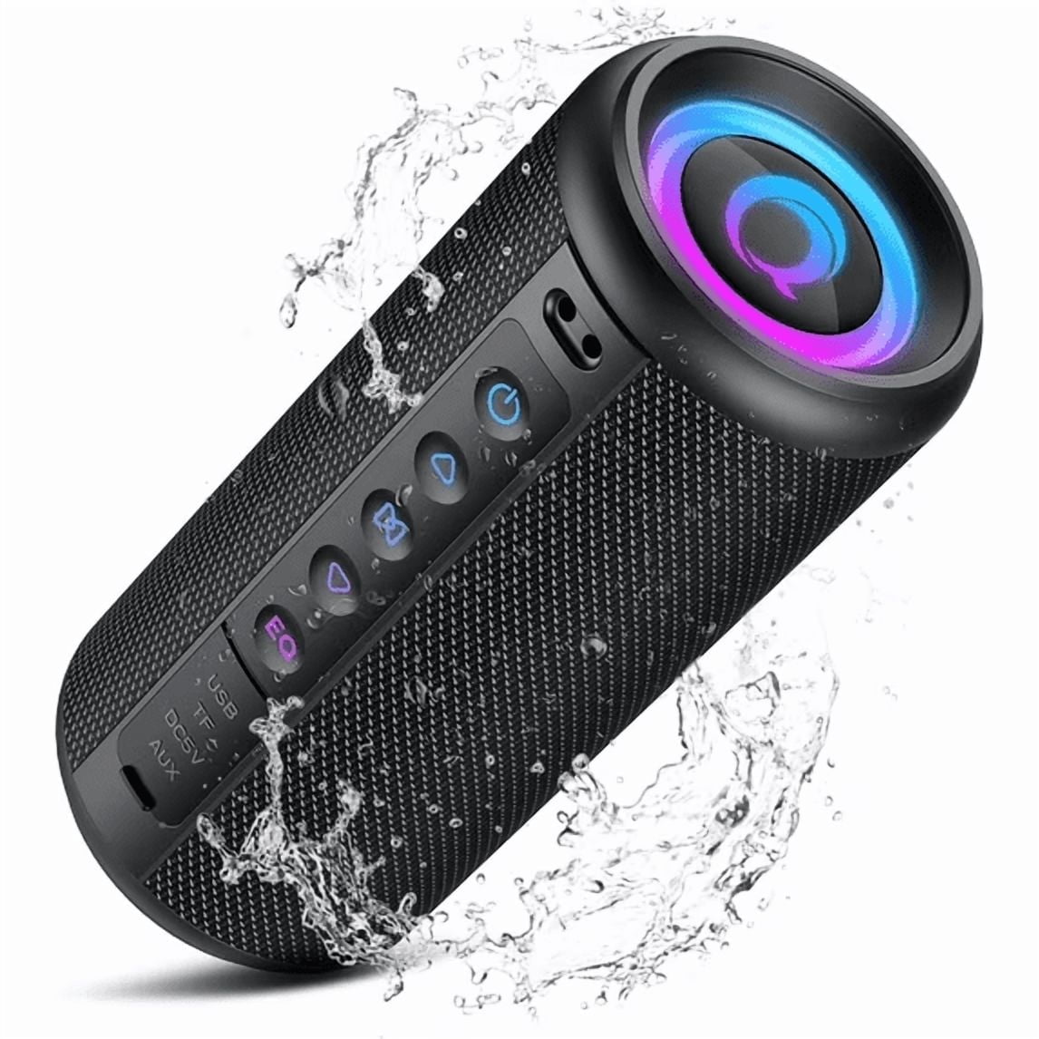 Portable Bluetooth Speaker, Bluetooth 5.4 Wireless Speaker, IPX7 Waterproof Outdoor Speaker with RGB Party Lights, 20W Stereo Sound, 20H Playtime, TWS Pairing for Camping, Beach, Home Party