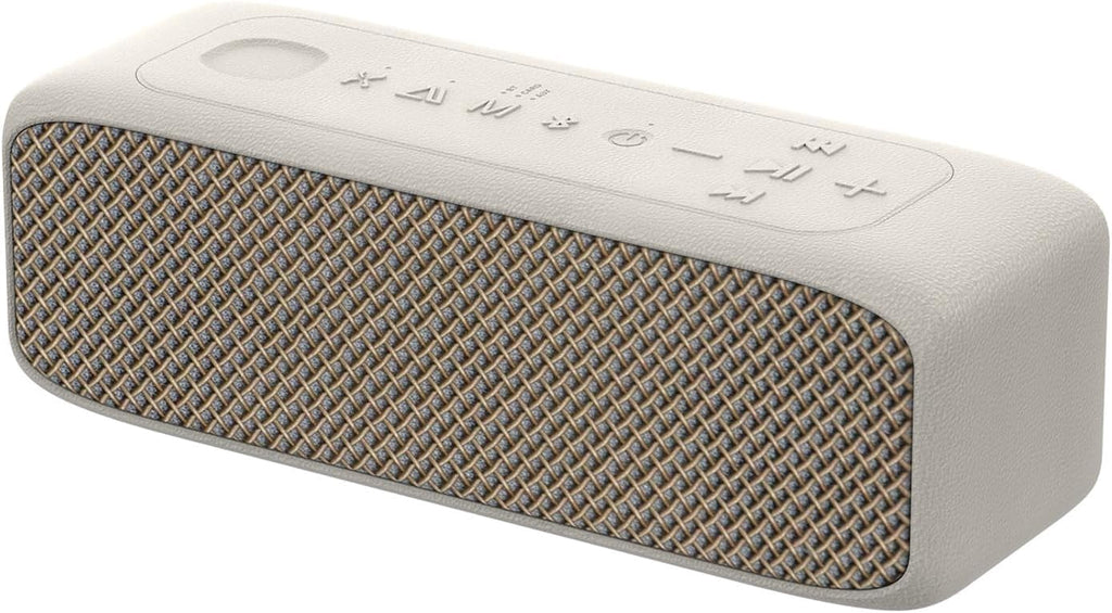 Portable Bluetooth Speaker, IP68 Waterproof 24H Playtime, Bluetooth 6.0 TWS Pairing, 20W Stereo Sound TF Card/AUX Input, Wireless Speaker for Home Outdoor Travel (White)