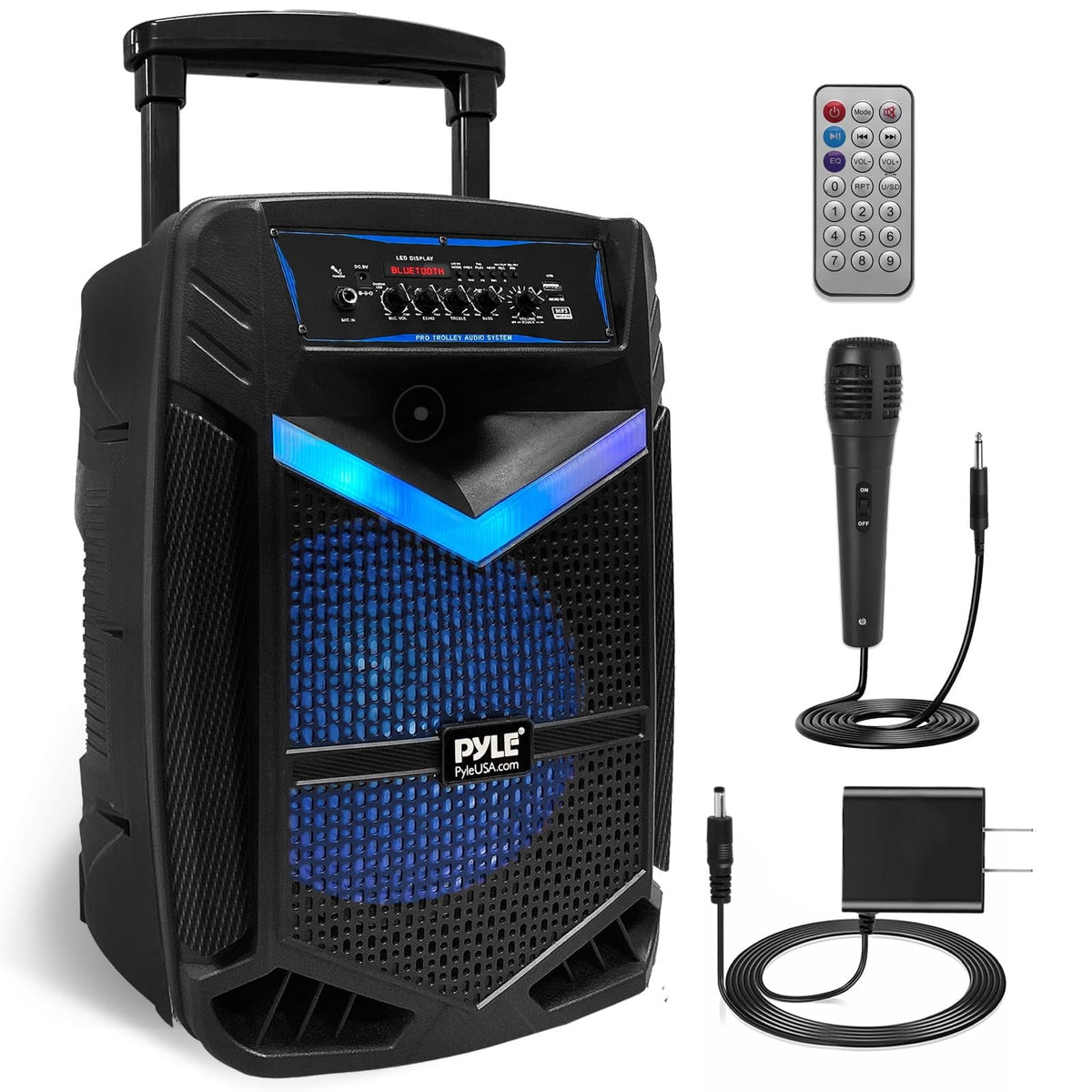 Pyle 15 Inch Bluetooth Portable Audio Party Speaker w/ Rechargeable Battery