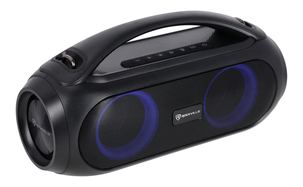 Rockville GO PARTY MAX BASS Large Portable LED Bluetooth Speaker w/Wireless Link