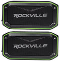 Rockville ROCK ANYWHERE 2-Pack Portable Bluetooth Speaker, 20W Output, 30-Hour Battery, IPX7 Waterproof, TWS Stereo, Includes Handlebar Mount, Cables
