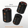 Rotary Buckle Wireless Speaker with RGB Light - Dual-Mode Battery/USB, Stereo Pairing for Indoor Outdoor Party Office Home