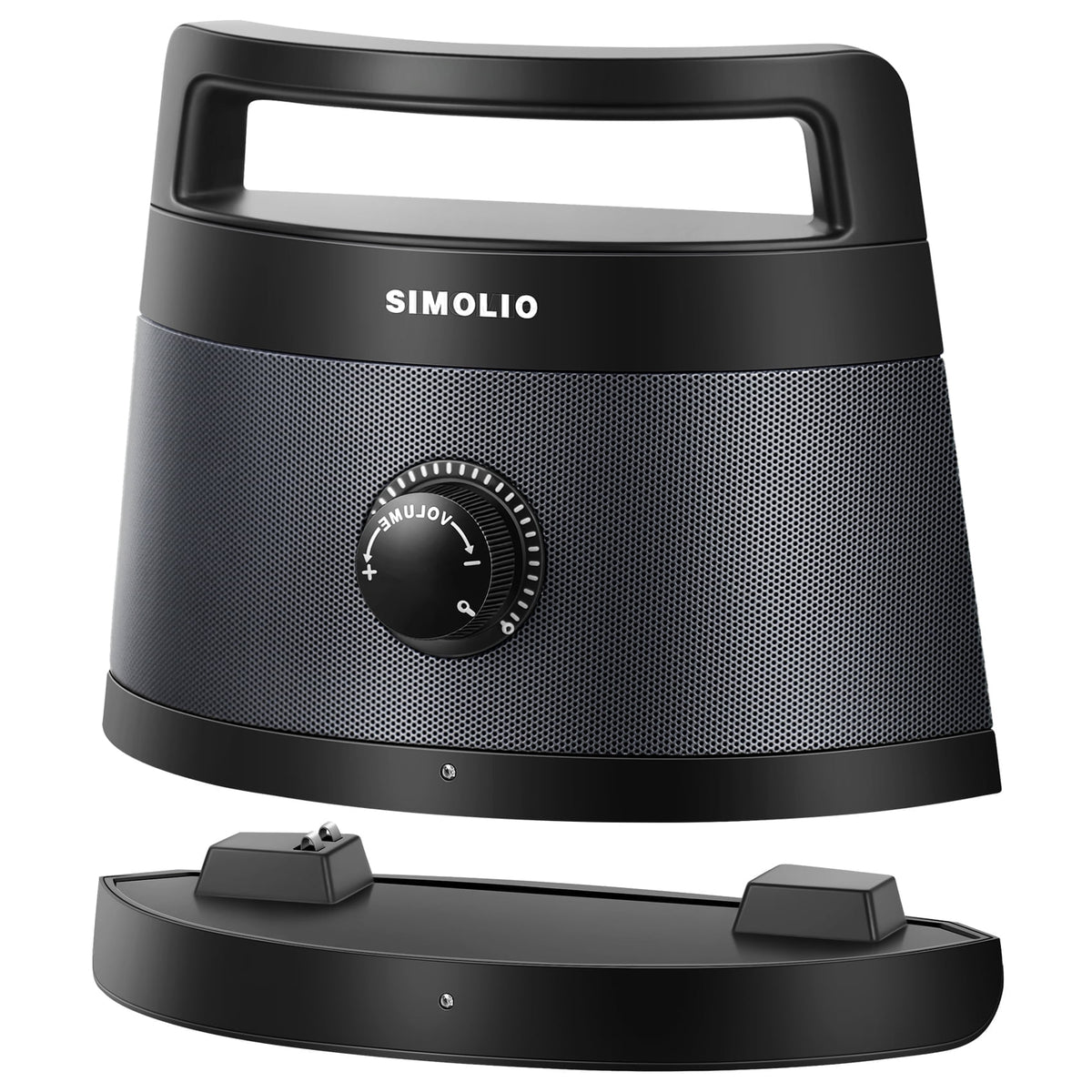 Simolio Portable Wireless TV Speakers with Voice Highlighting, 100ft Range, Optical/RCA/AUX, Extra Headset & 2 Adapters, Black, SM-621D-W (New)